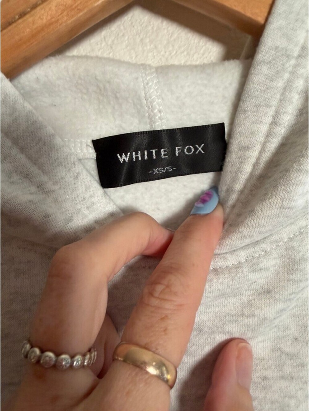 White Fox 333 Angel Energy Oversized Hoodie Gray Yellow Size XS/S - Picture 4 of 4